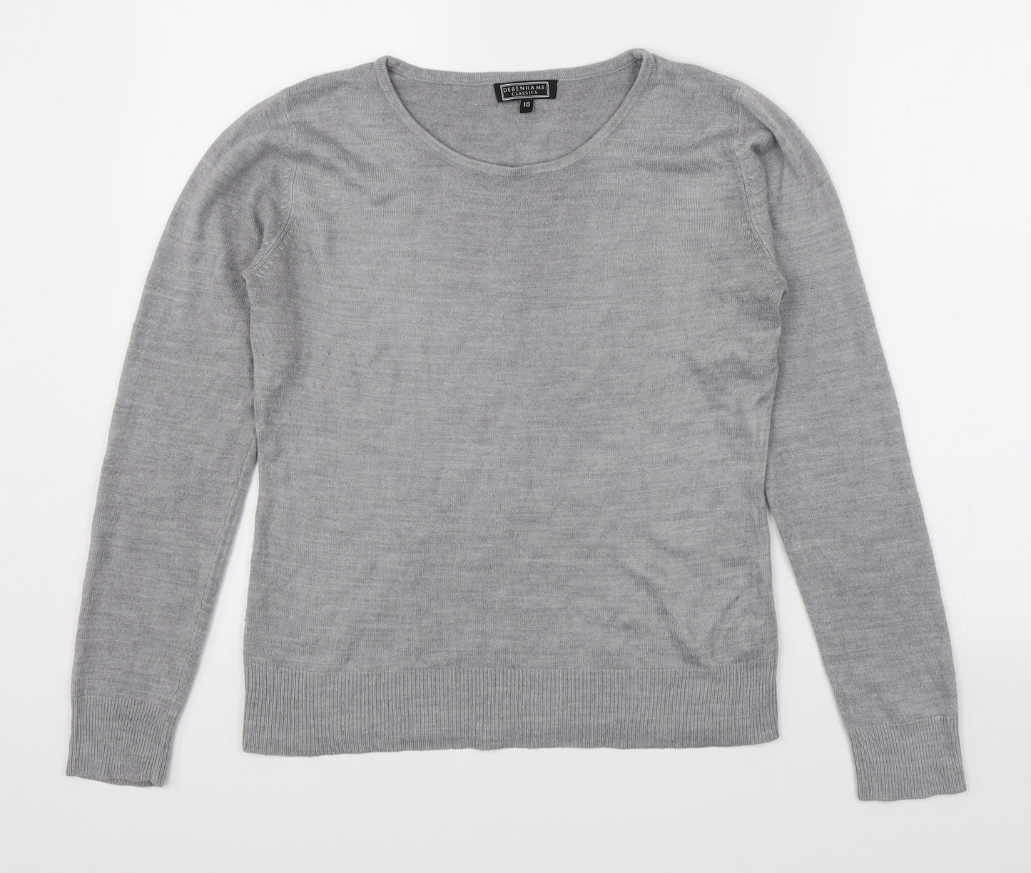 Debenhams Womens Grey   Pullover Jumper Size 10
