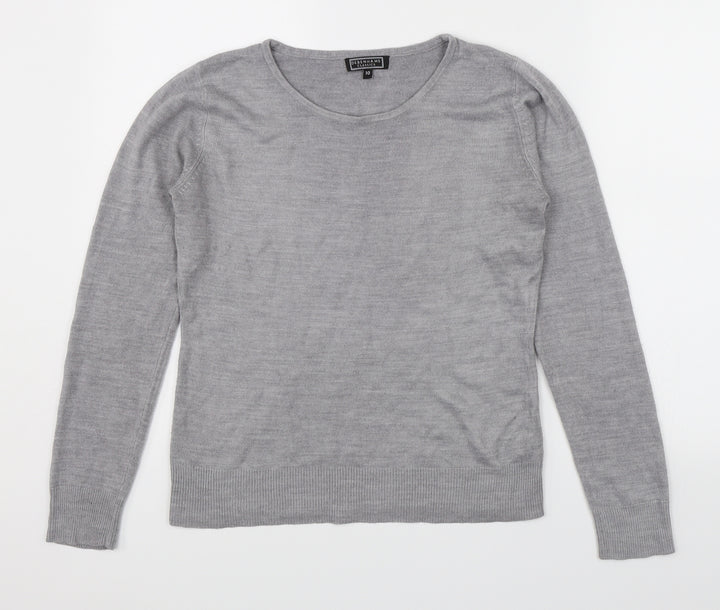 Debenhams Womens Grey Pullover Jumper Size 10