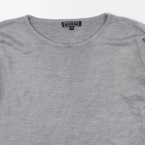 Debenhams Womens Grey   Pullover Jumper Size 10