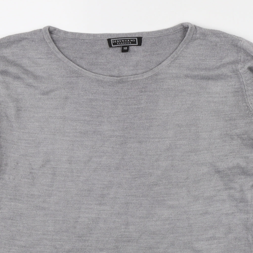 Debenhams Womens Grey   Pullover Jumper Size 10
