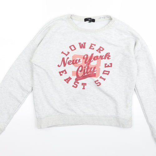 New Look Girls Grey  Rayon Pullover Jumper Size 12 Years  - new york
