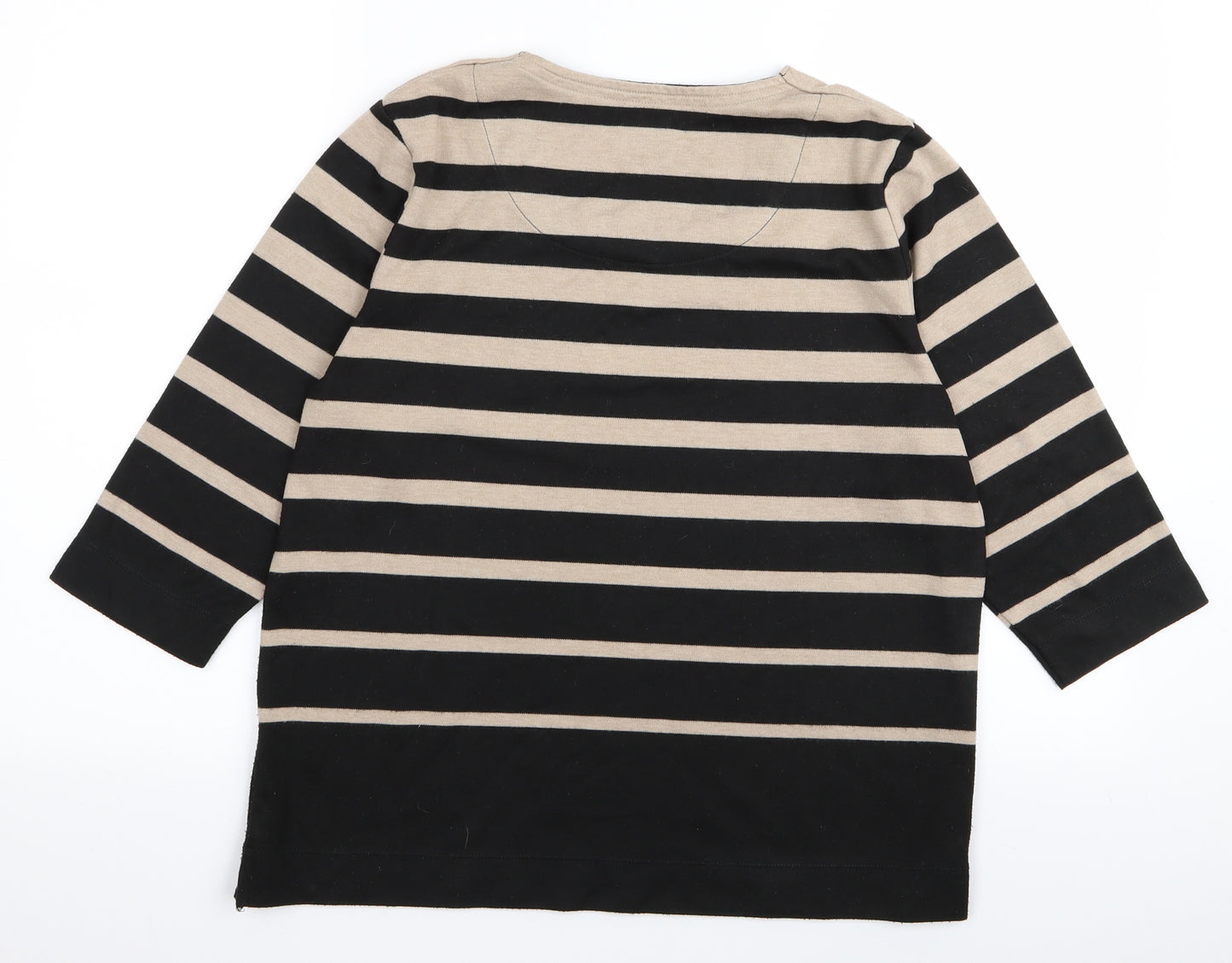 tigi Womens Black Striped  Pullover Jumper Size 14