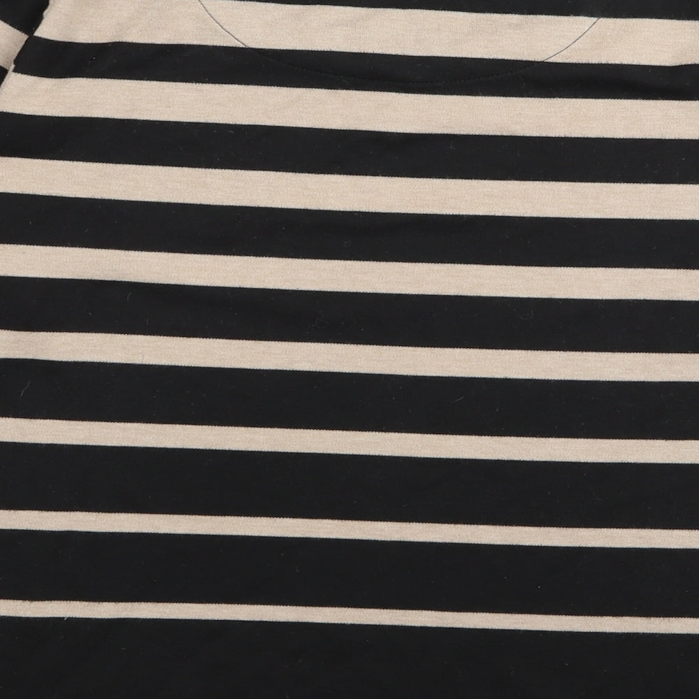 tigi Womens Black Striped  Pullover Jumper Size 14