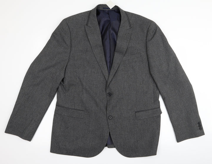 Preworn Mens Grey Rayon Jacket Size L