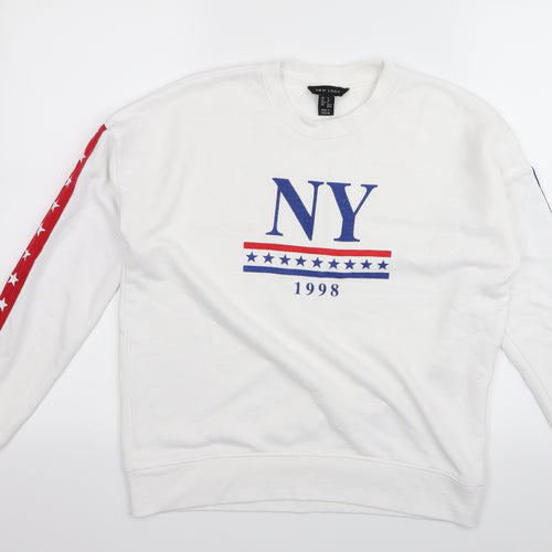 New Look Womens White   Pullover Jumper Size 8