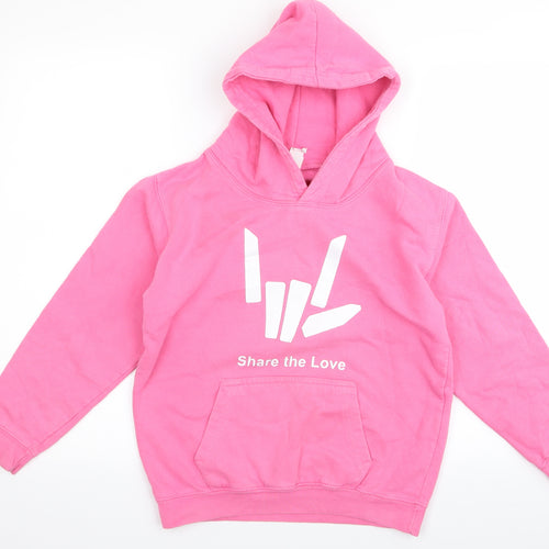 Preworn Womens Pink   Pullover Hoodie Size 8  - share the love