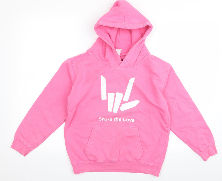 Preworn Womens Pink   Pullover Hoodie Size 8  - share the love