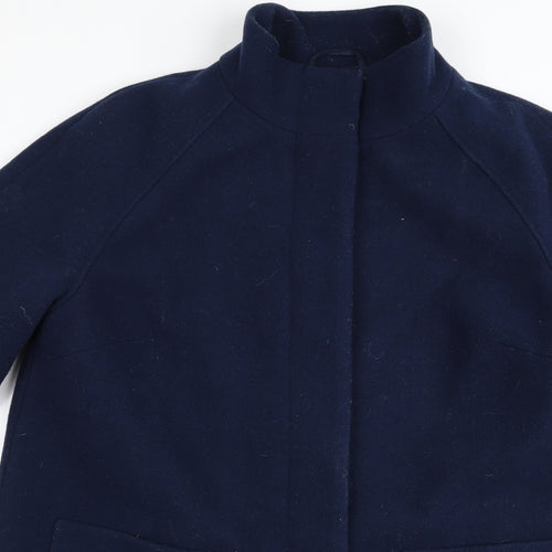 m&s Womens Blue   Overcoat Jacket Size 14