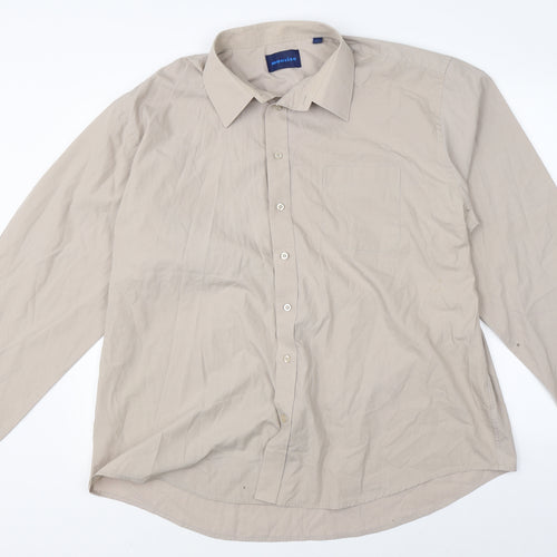 mansize Womens Beige   Basic Button-Up Size 18