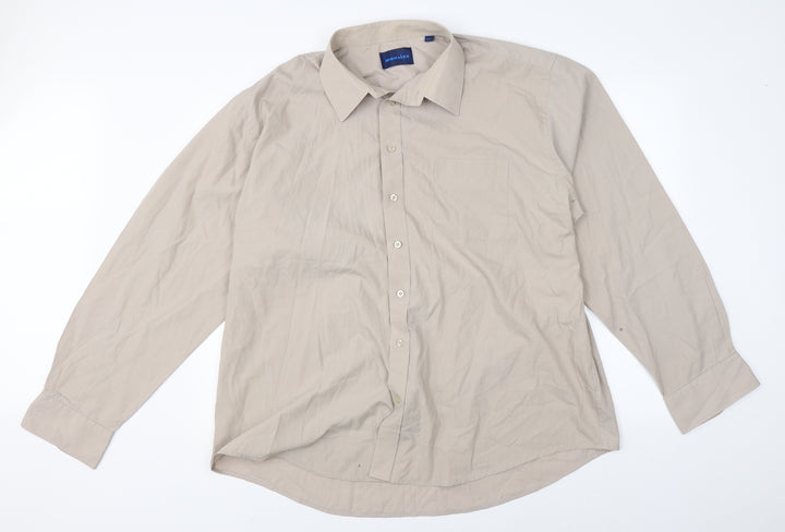 mansize Womens Beige   Basic Button-Up Size 18