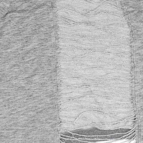 FOREVER 21 Womens Grey   Basic T-Shirt Size S  - distressed back
