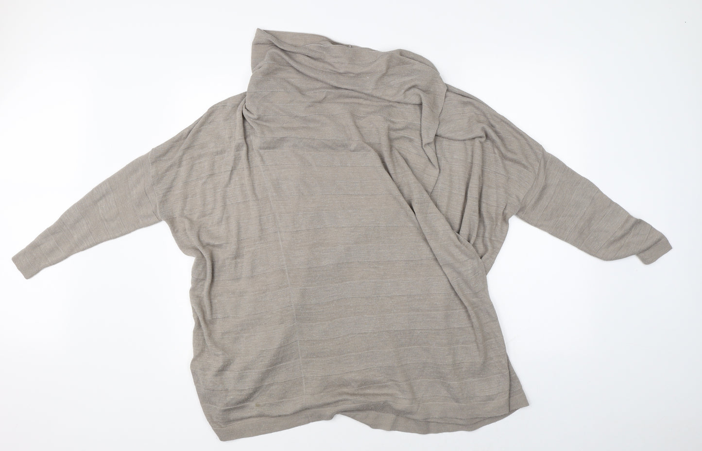 planet Womens Beige   Wrap Jumper Size M