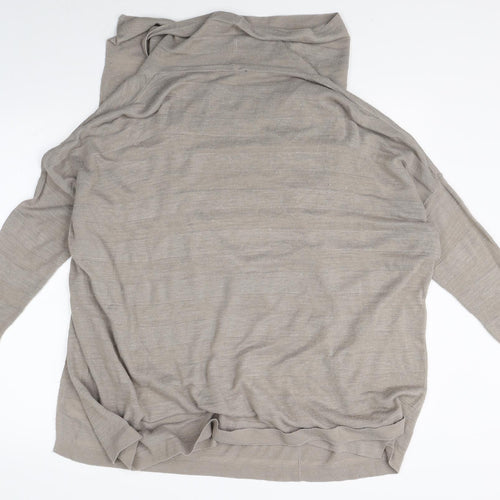 planet Womens Beige   Wrap Jumper Size M
