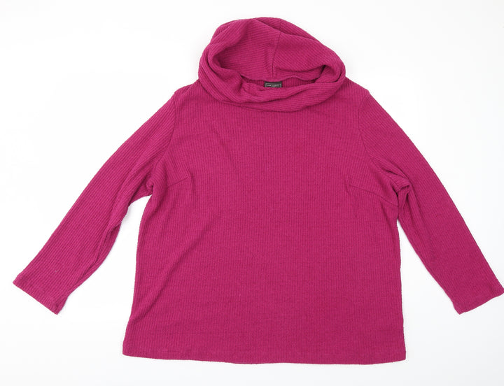 Ann Harvey Womens Pink Pullover Jumper Size L