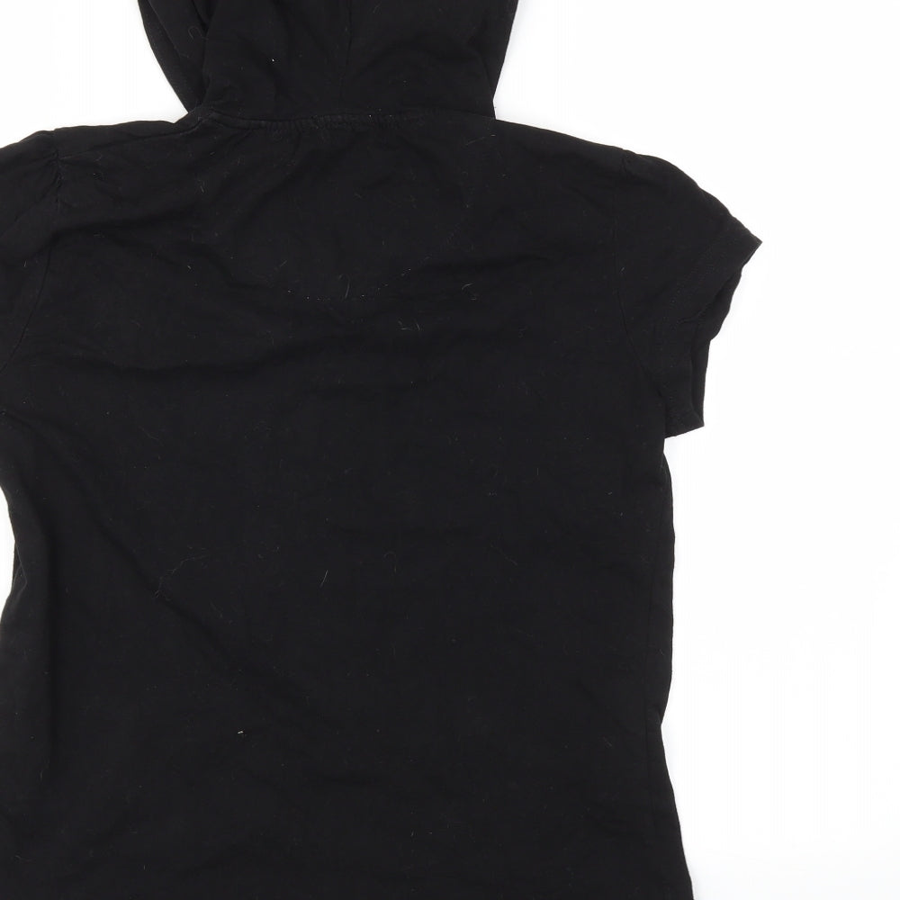 Active Womens Black   Full Zip Hoodie Size 16