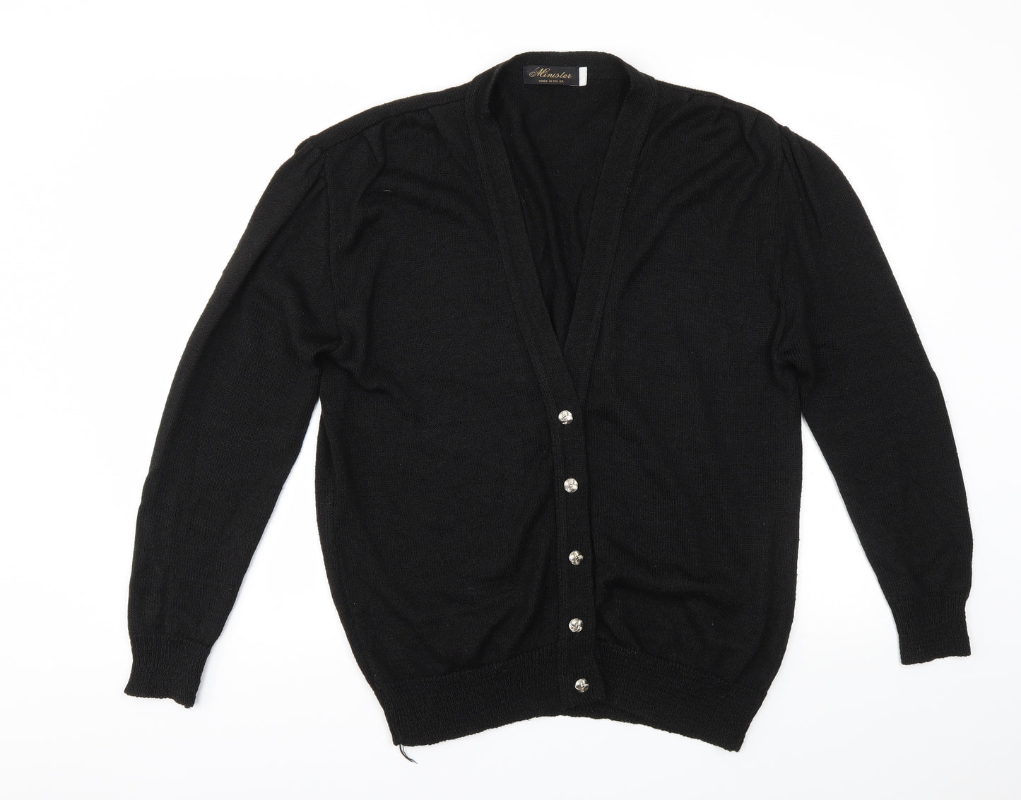 Minister Womens Black   Cardigan Jumper Size L