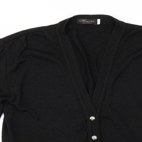 Minister Womens Black   Cardigan Jumper Size L