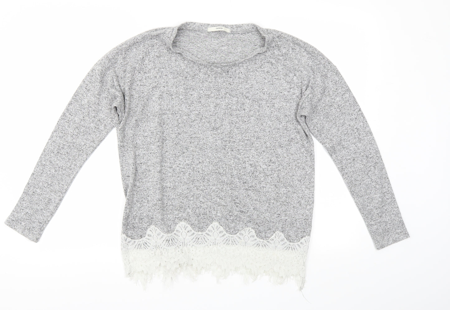 George Womens Grey   Pullover Jumper Size 10  - Lace