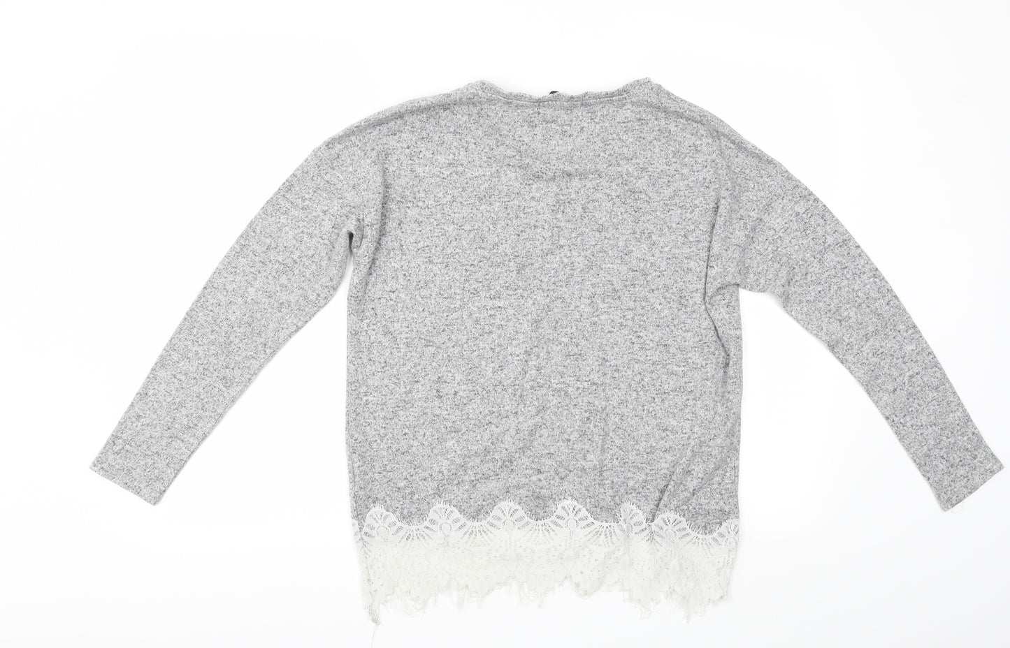 George Womens Grey   Pullover Jumper Size 10  - Lace