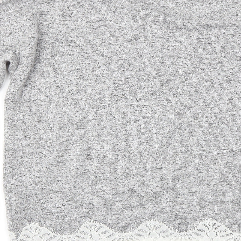 George Womens Grey   Pullover Jumper Size 10  - Lace