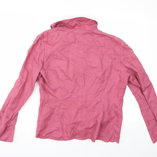 Per Una Womens Purple  Canvas Overcoat Blazer Size 12