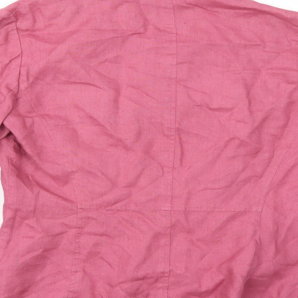 Per Una Womens Purple  Canvas Overcoat Blazer Size 12