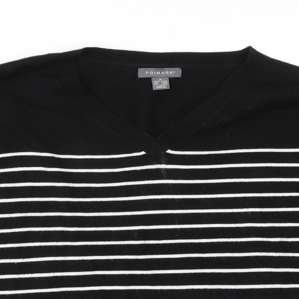 Primark Womens Black Striped  Pullover Jumper Size M