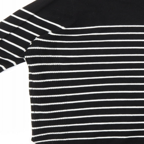 Primark Womens Black Striped  Pullover Jumper Size M