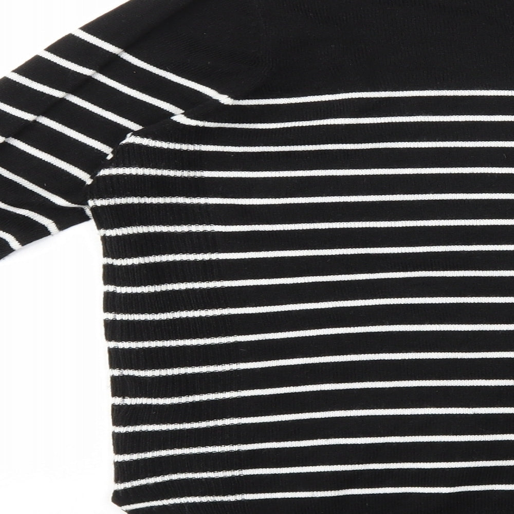 Primark Womens Black Striped  Pullover Jumper Size M
