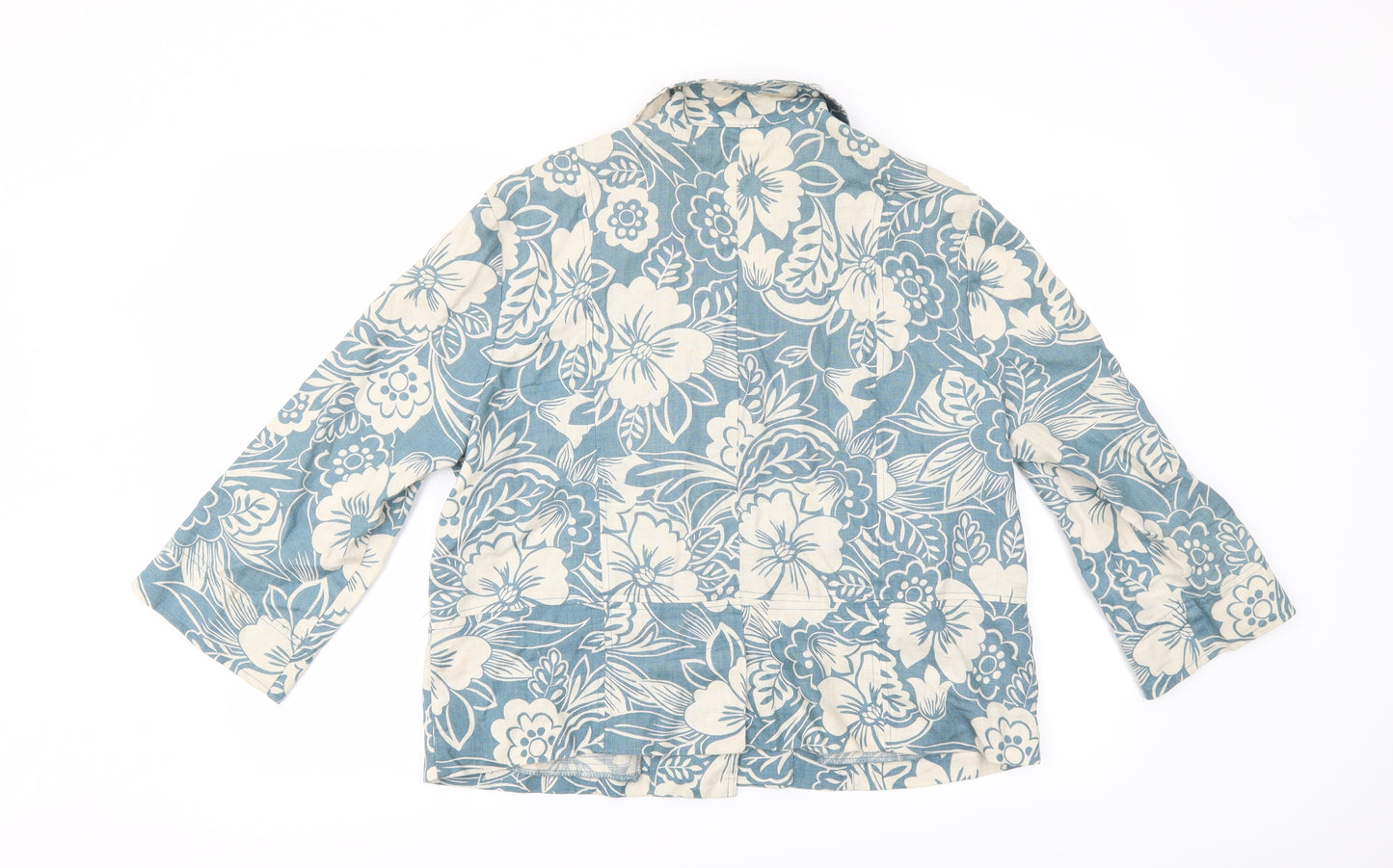 Adini Womens Multicoloured Floral Canvas Jacket Blazer Size L