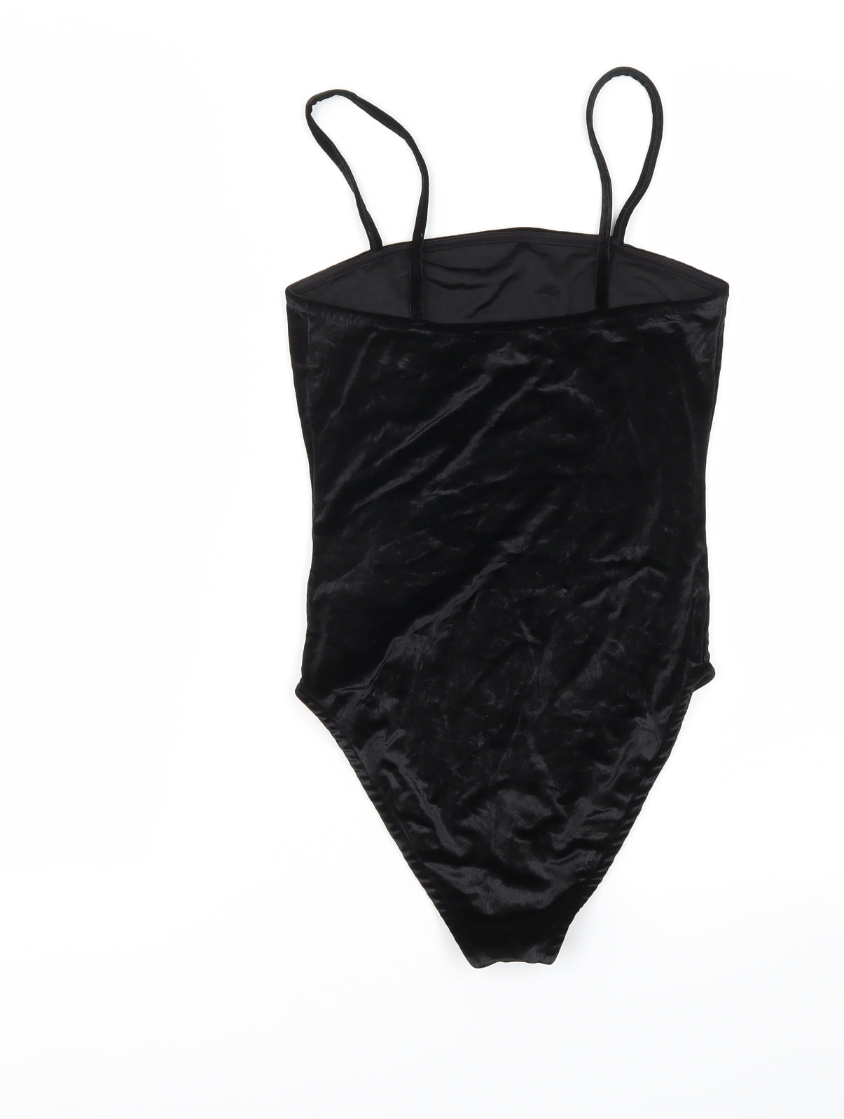 Primark Womens Black  Velvet Bodysuit One-Piece Size XS