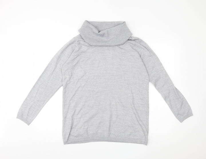 EWM Womens Grey  Knit Pullover Jumper Size M