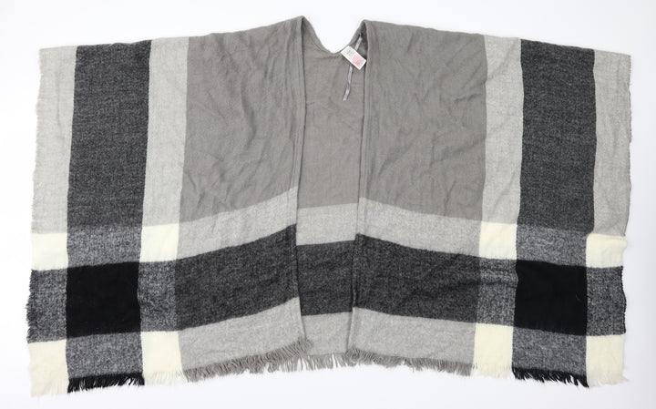 F&F  Grey Check Knit  Shawl/Wrap