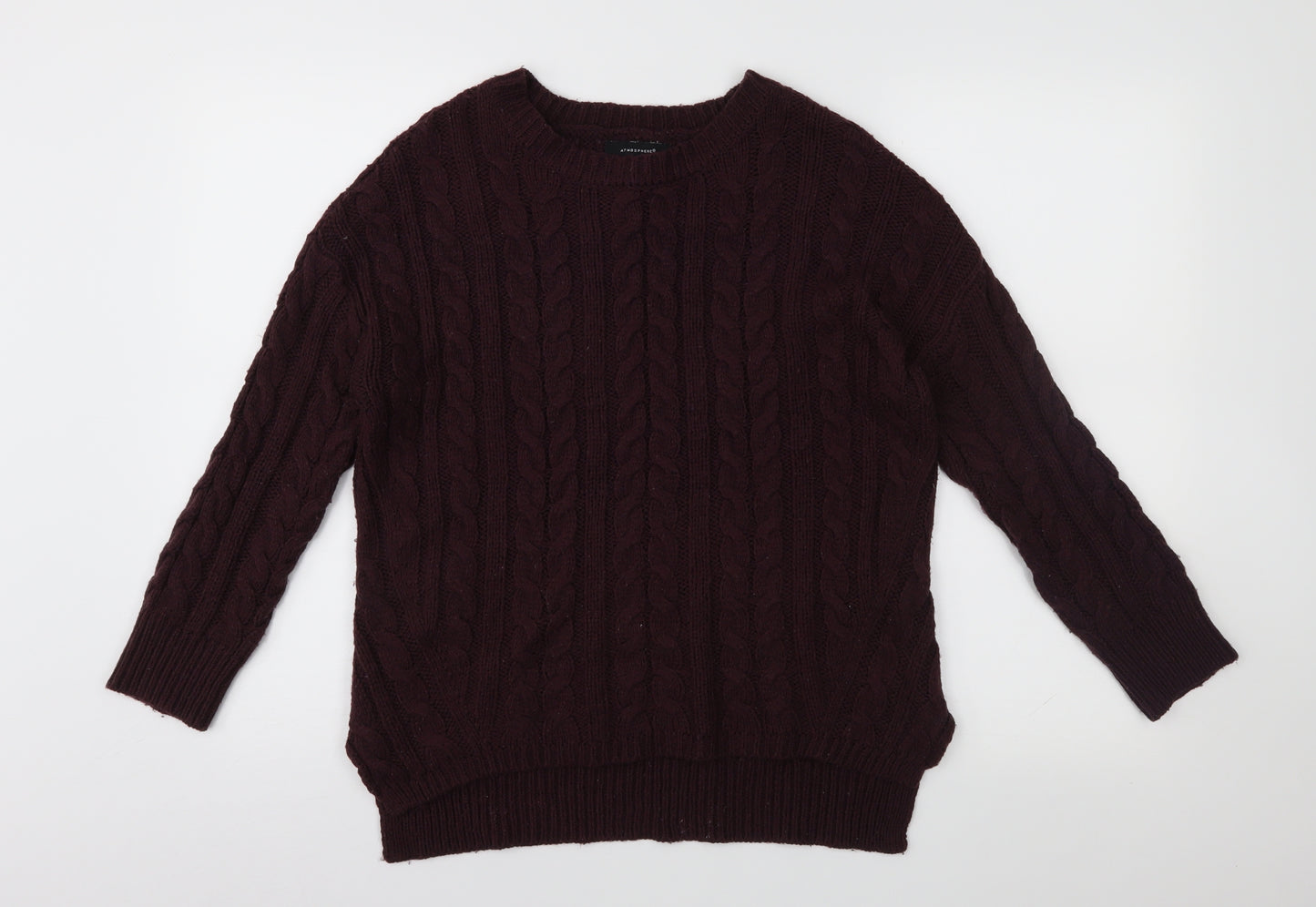 Atmosphere Womens Purple  Knit Henley Jumper Size 6