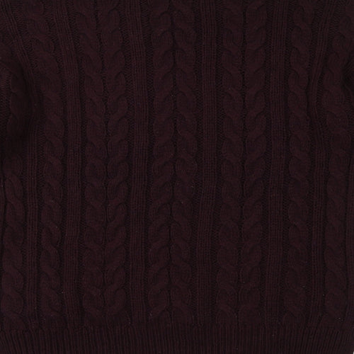 Atmosphere Womens Purple  Knit Henley Jumper Size 6