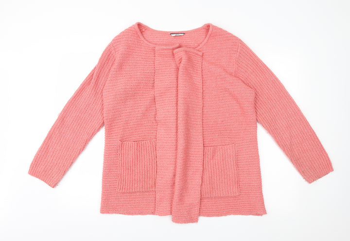 DASH Womens Pink  Knit Cardigan Jumper Size 14