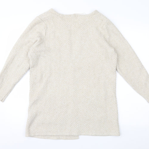 TU Womens Ivory  Knit Cardigan Jumper Size L