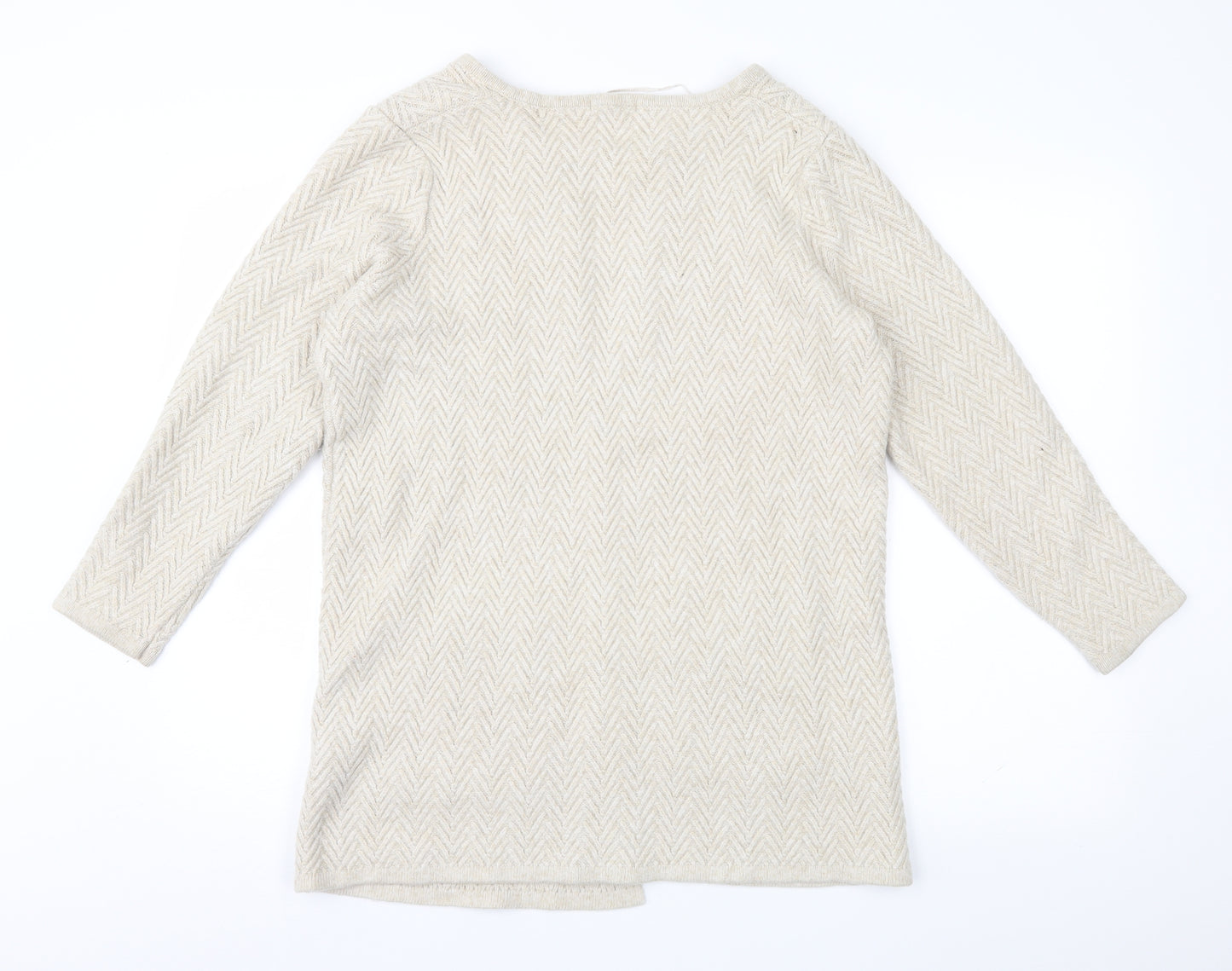TU Womens Ivory  Knit Cardigan Jumper Size L