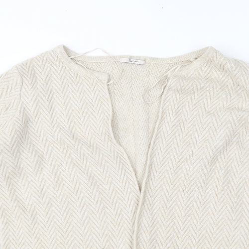 TU Womens Ivory  Knit Cardigan Jumper Size L