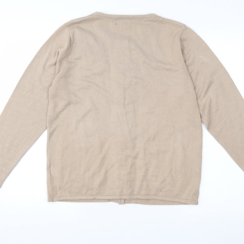 CASAMIA Womens Beige  Knit Cardigan Jumper Size S