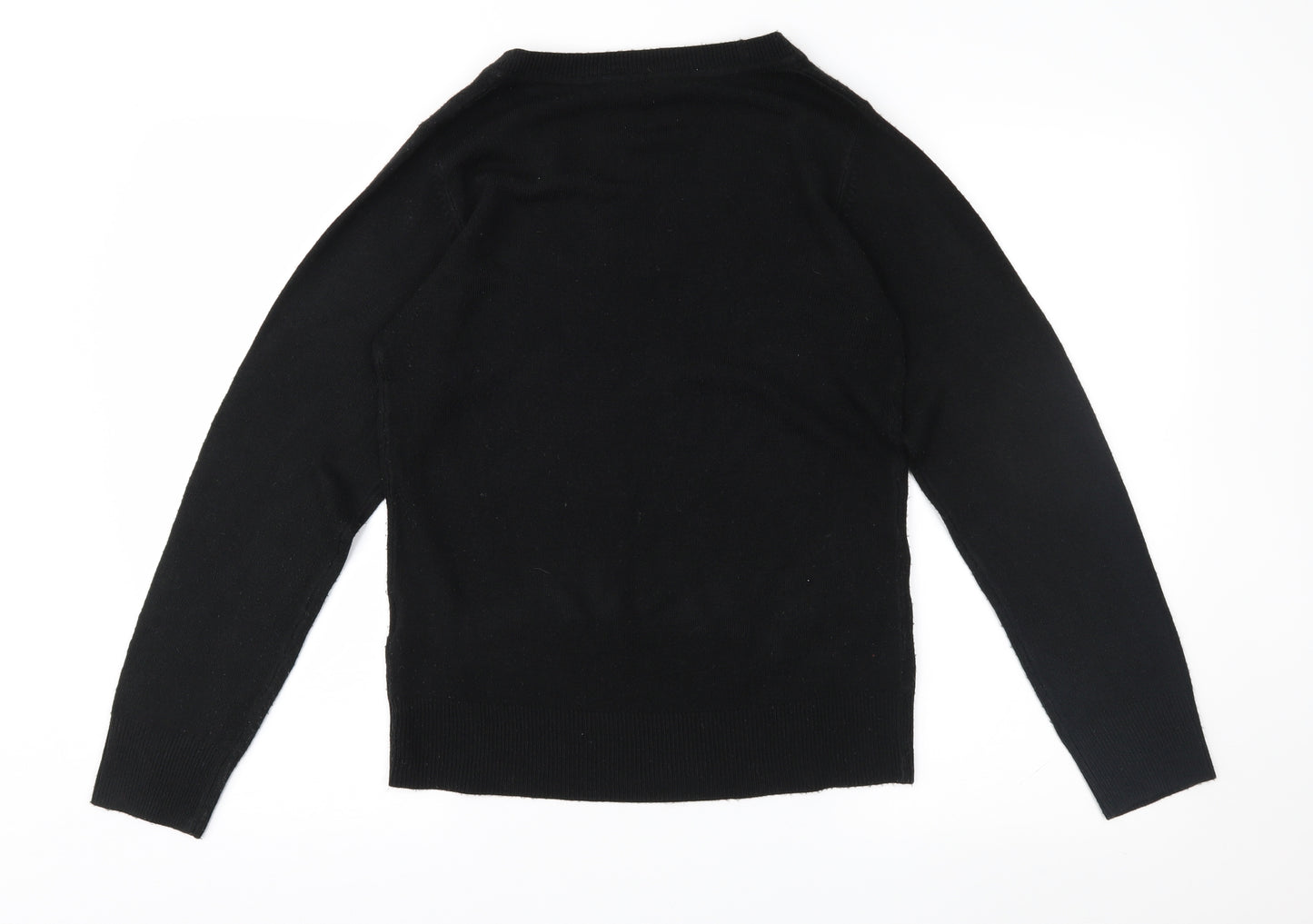 Happit Womens Black  Knit Pullover Jumper Size 14