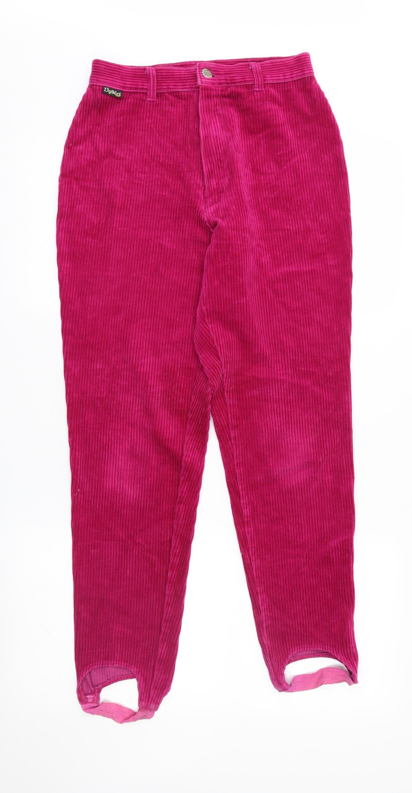 Live Wire Womens Pink  Velvet Trousers  Size 14 L27 in