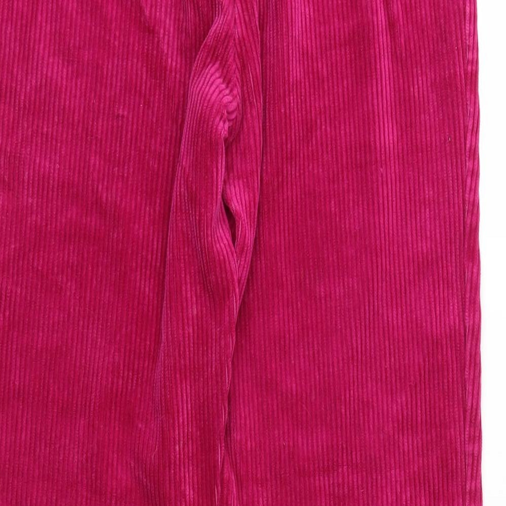 Live Wire Womens Pink  Velvet Trousers  Size 14 L27 in