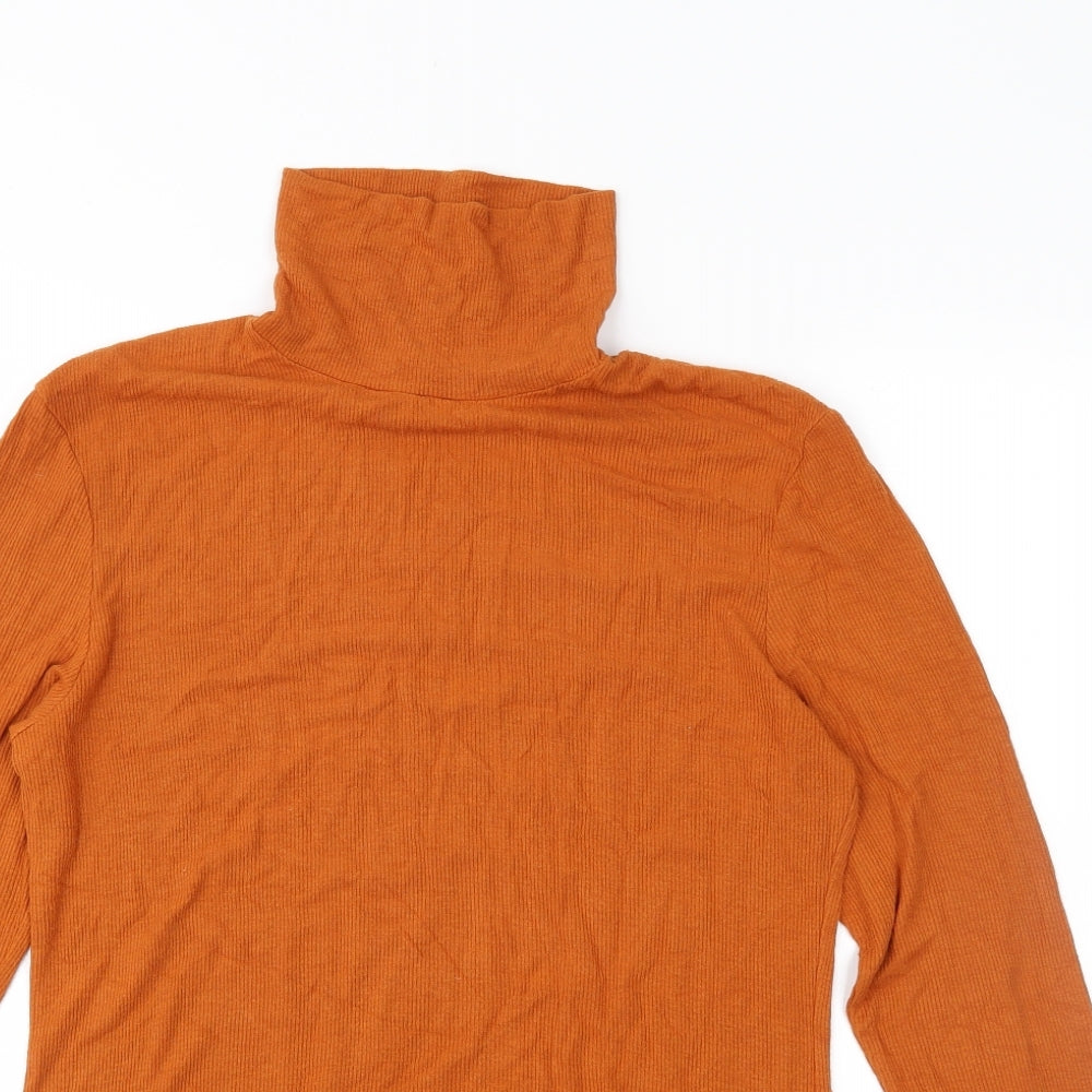 Papaya Womens Orange  Knit Basic T-Shirt Size 16