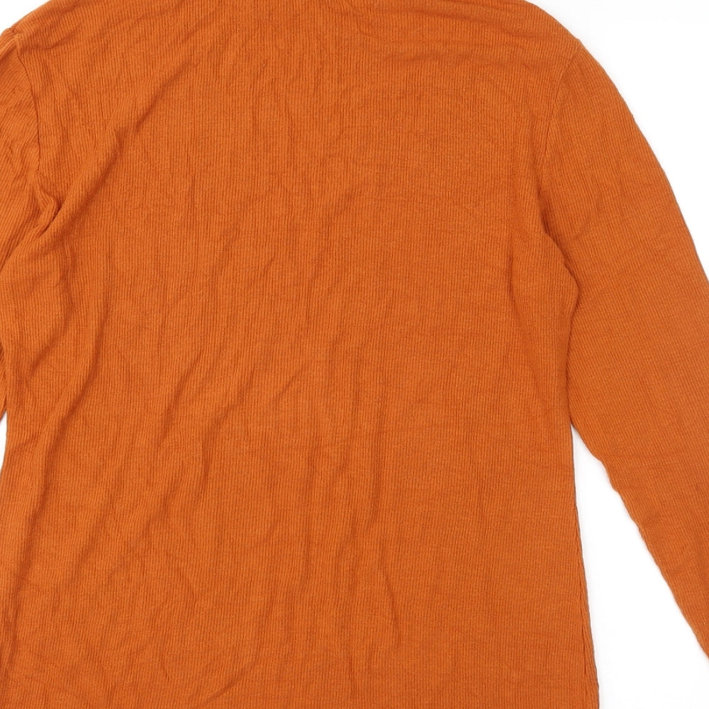 Papaya Womens Orange  Knit Basic T-Shirt Size 16