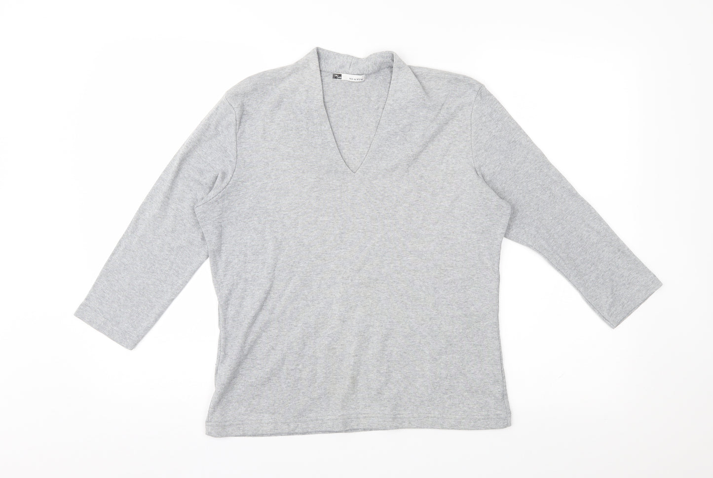 Viz a Viz Womens Grey  Jersey Pullover Sweatshirt Size 14