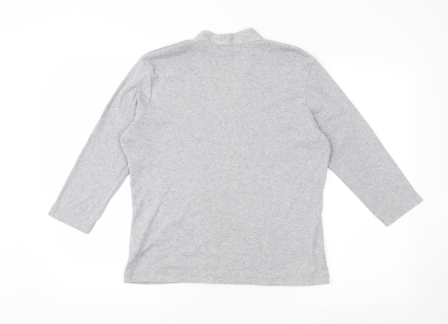 Viz a Viz Womens Grey  Jersey Pullover Sweatshirt Size 14