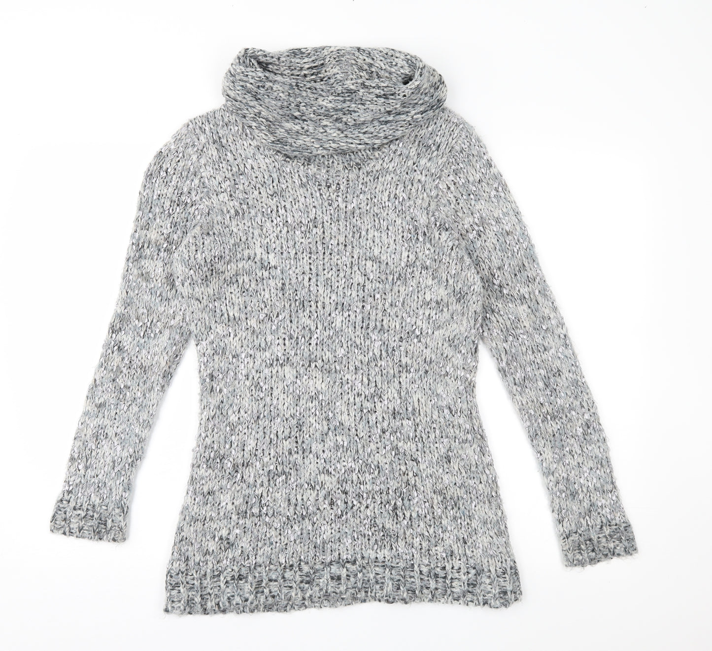 M&Co Womens Grey  Knit Pullover Jumper Size 14