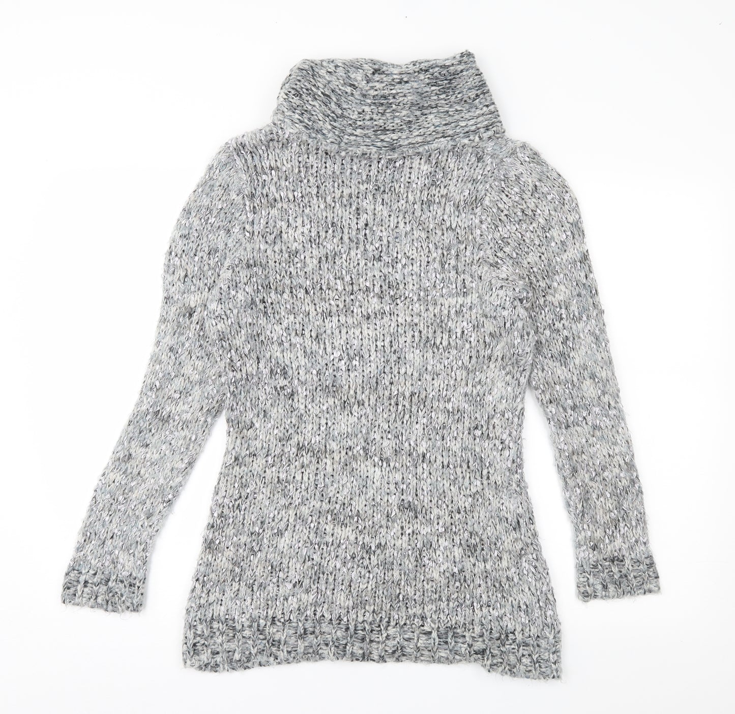 M&Co Womens Grey  Knit Pullover Jumper Size 14