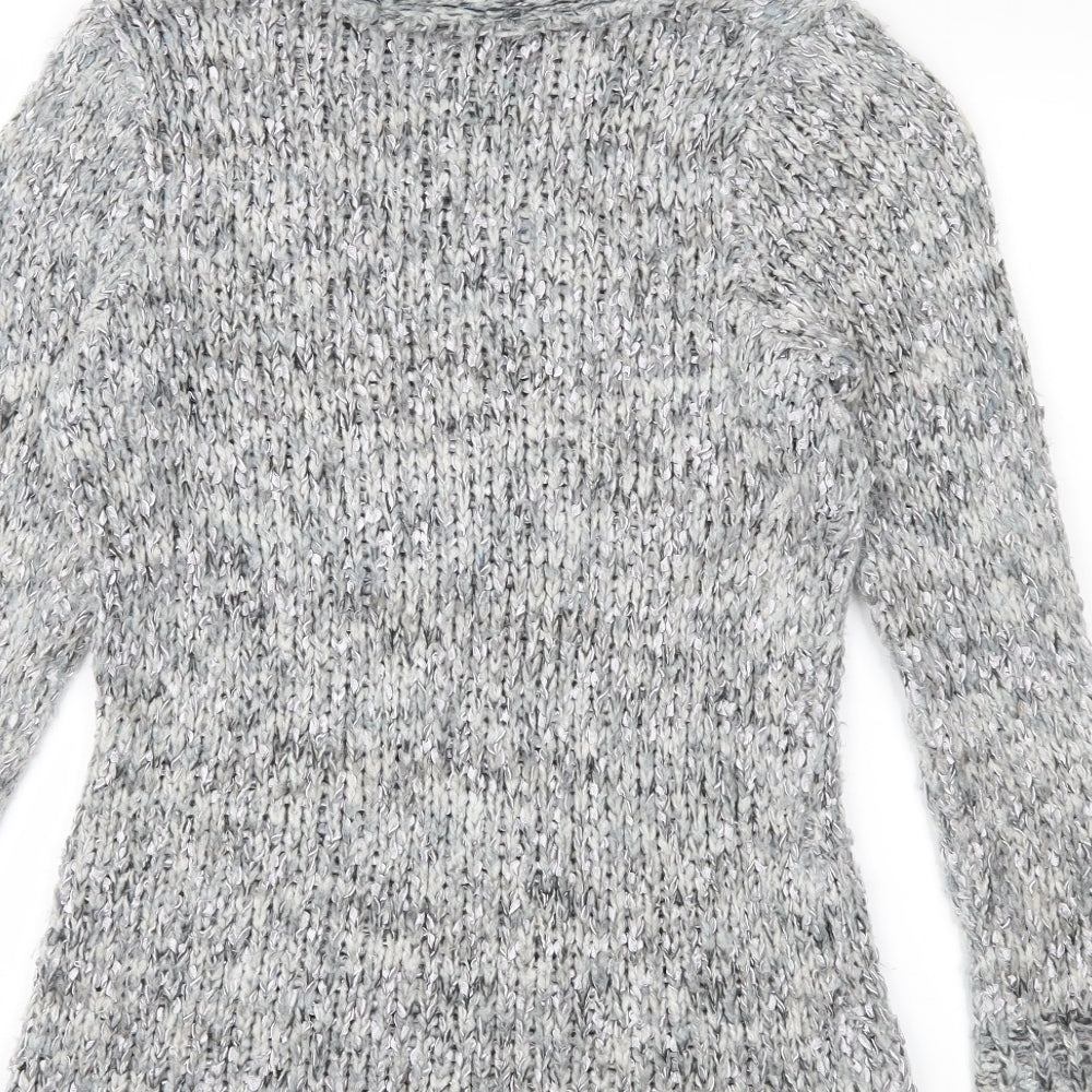 M&Co Womens Grey  Knit Pullover Jumper Size 14